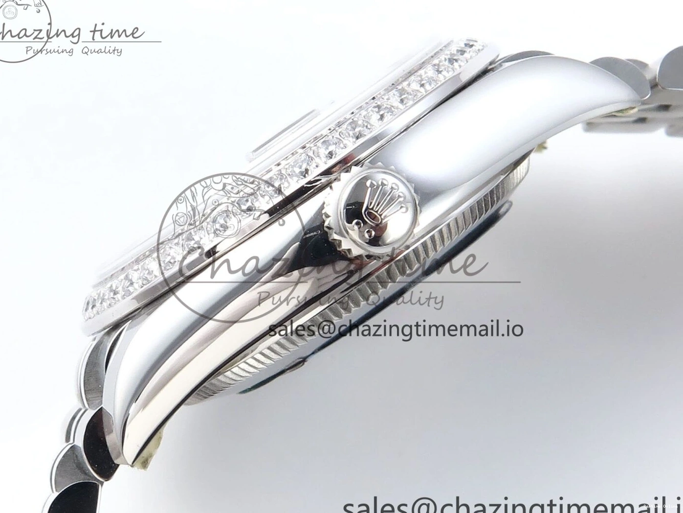 0109 Bright DateJust 31 278384RBR ARF 1:1 Best Edition 904L Steel Green Stick Dial Diamonds Bezel on SS Jubilee Bracelet ETA 450